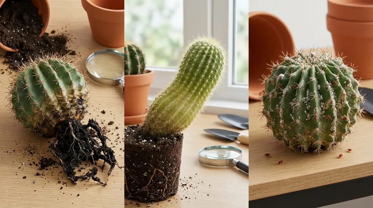 玉サボテンのトラブル対処法｜根腐れ・徒長・害虫