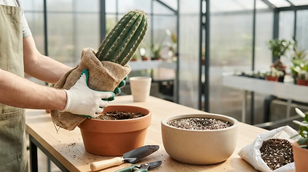 大型柱サボテンの植え替え方法【手順と時期】