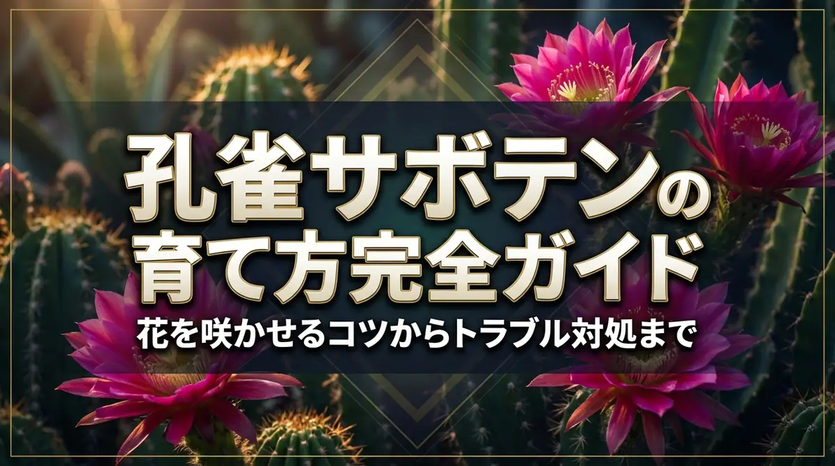 孔雀サボテンの育て方完全ガイド｜花を咲かせるコツからトラブル対処まで