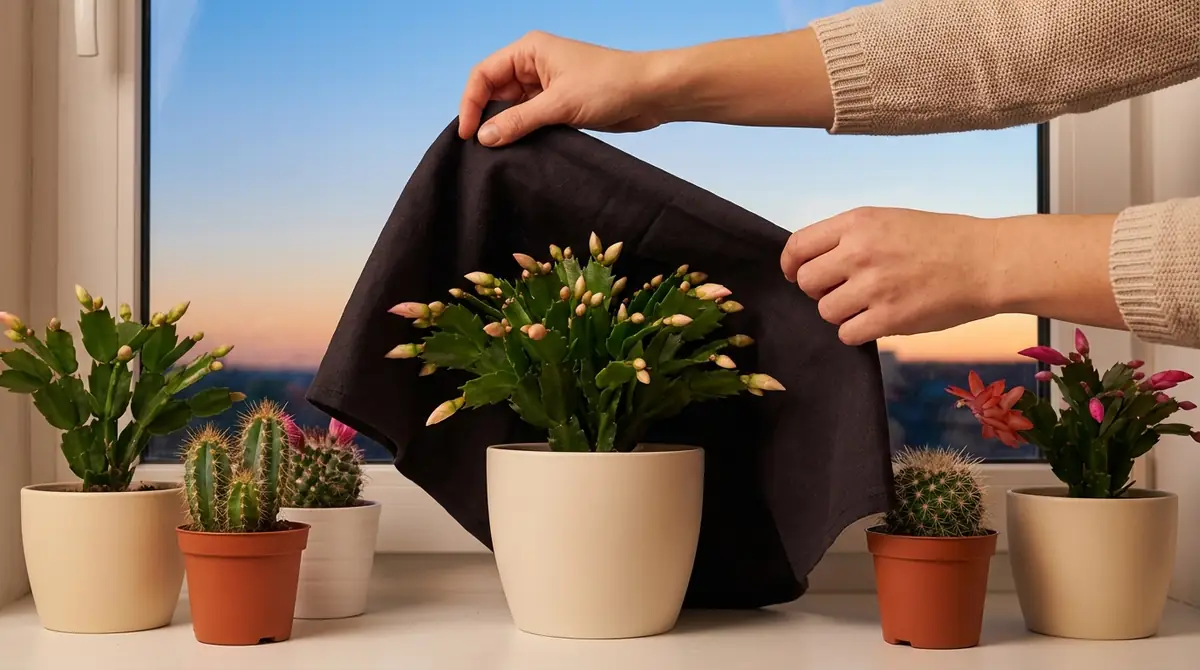 シャコバサボテンを確実に咲かせる短日処理のやり方【5ステップ】