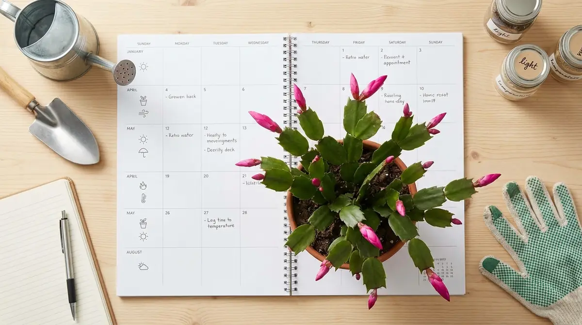 【月別カレンダー】シャコバサボテンの花が咲かない状態を防ぐ管理スケジュール