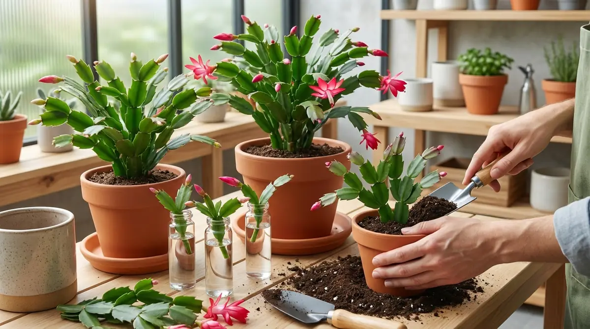 シャコバサボテンの挿し木での増やし方