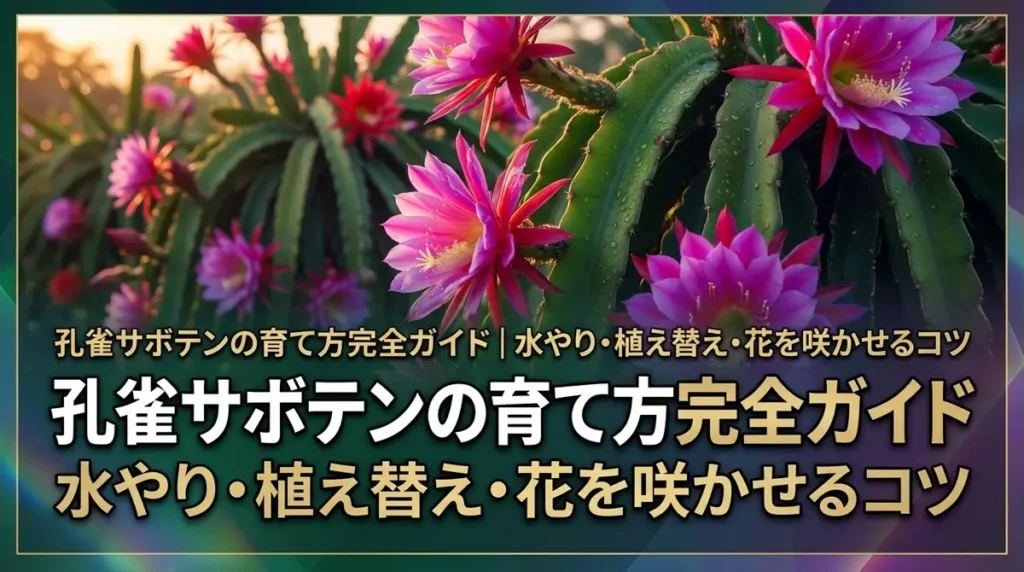 孔雀サボテンの育て方完全ガイド｜水やり・植え替え・花を咲かせるコツ