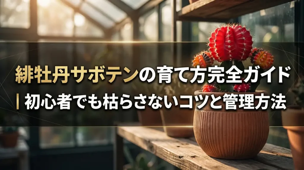 緋牡丹サボテンの育て方完全ガイド｜初心者でも枯らさないコツと管理方法