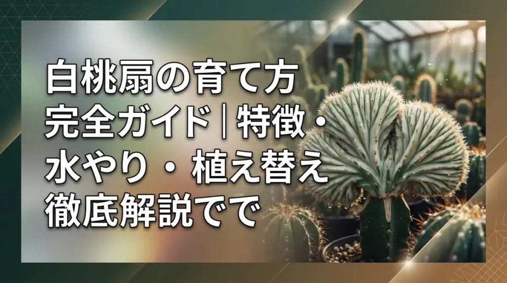 白桃扇の育て方完全ガイド｜特徴・水やり・植え替えまで徹底解説