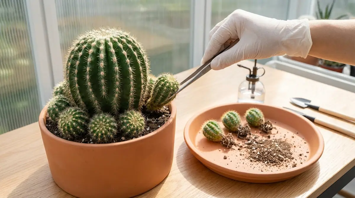 短毛丸の子株の増やし方｜外し方と発根管理