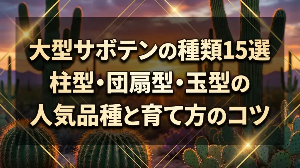 大型サボテンの種類15選｜柱型・団扇型・玉型の人気品種と育て方のコツ
